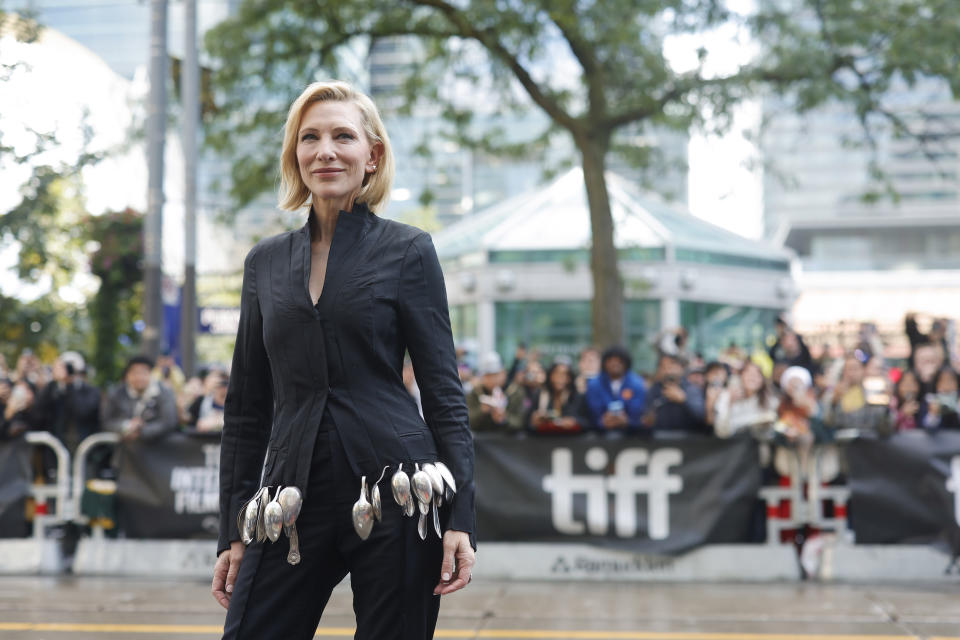 Cate Blanchett attends the premiere of "Disclaimer" during the 2024 Toronto International Film Festival.