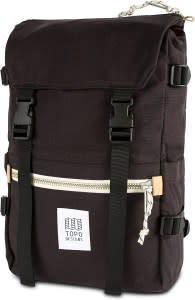 black topo designs backpack on white background