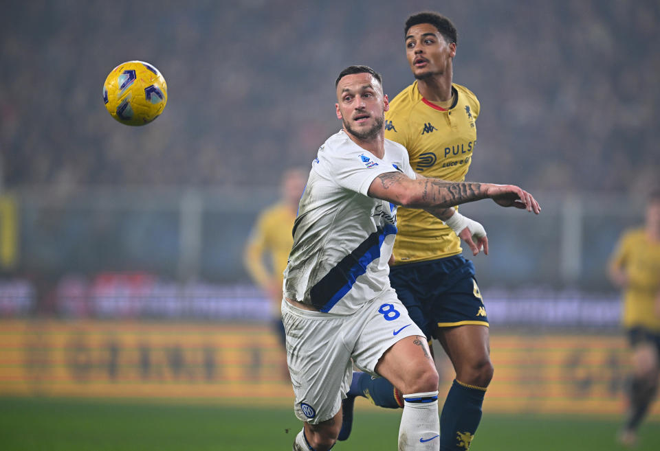 GENOA, ITALY - DECEMBER 29:  Marko Arnautovic of FC Internazionale in action during the Serie A TIM match between Genoa CFC and FC Internazionale at Stadio Luigi Ferraris on December 29, 2023 in Genoa, Italy. (Photo by Mattia Ozbot - Inter/Inter via Getty Images)