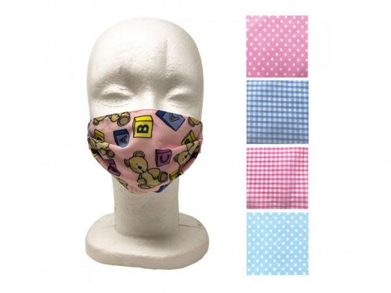 This brand is selling children's face masks in four different styles, with £1 from every mask sold being donated to the East Lancashire NHS Trust (Lancashire Textiles)