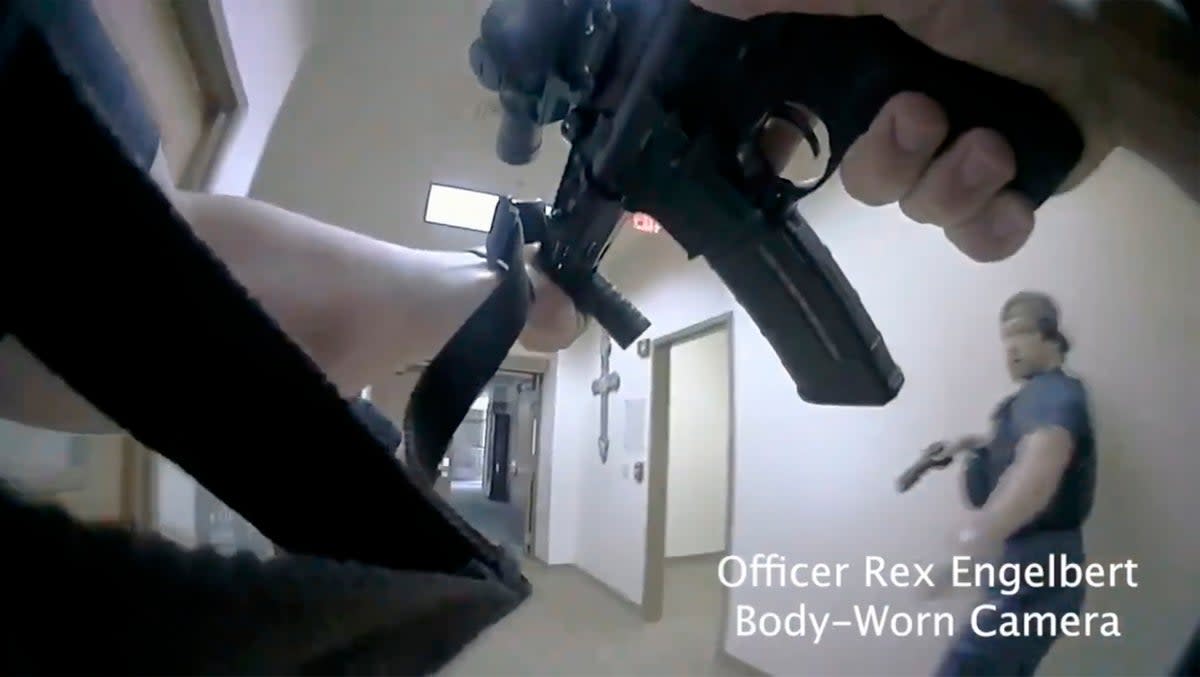 Bodycam footage shows the police response (AP)