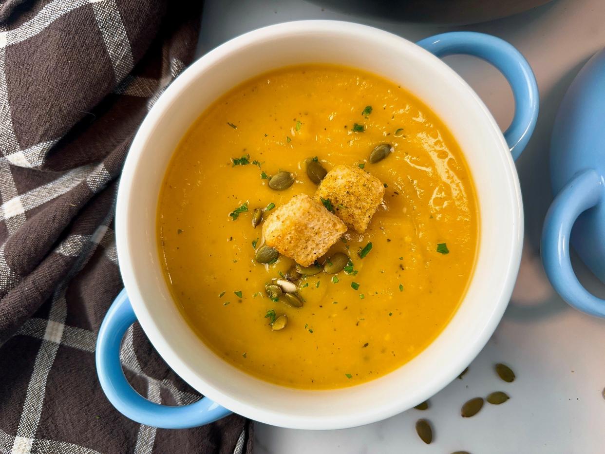 Butternut squash soup is a cozy classic.