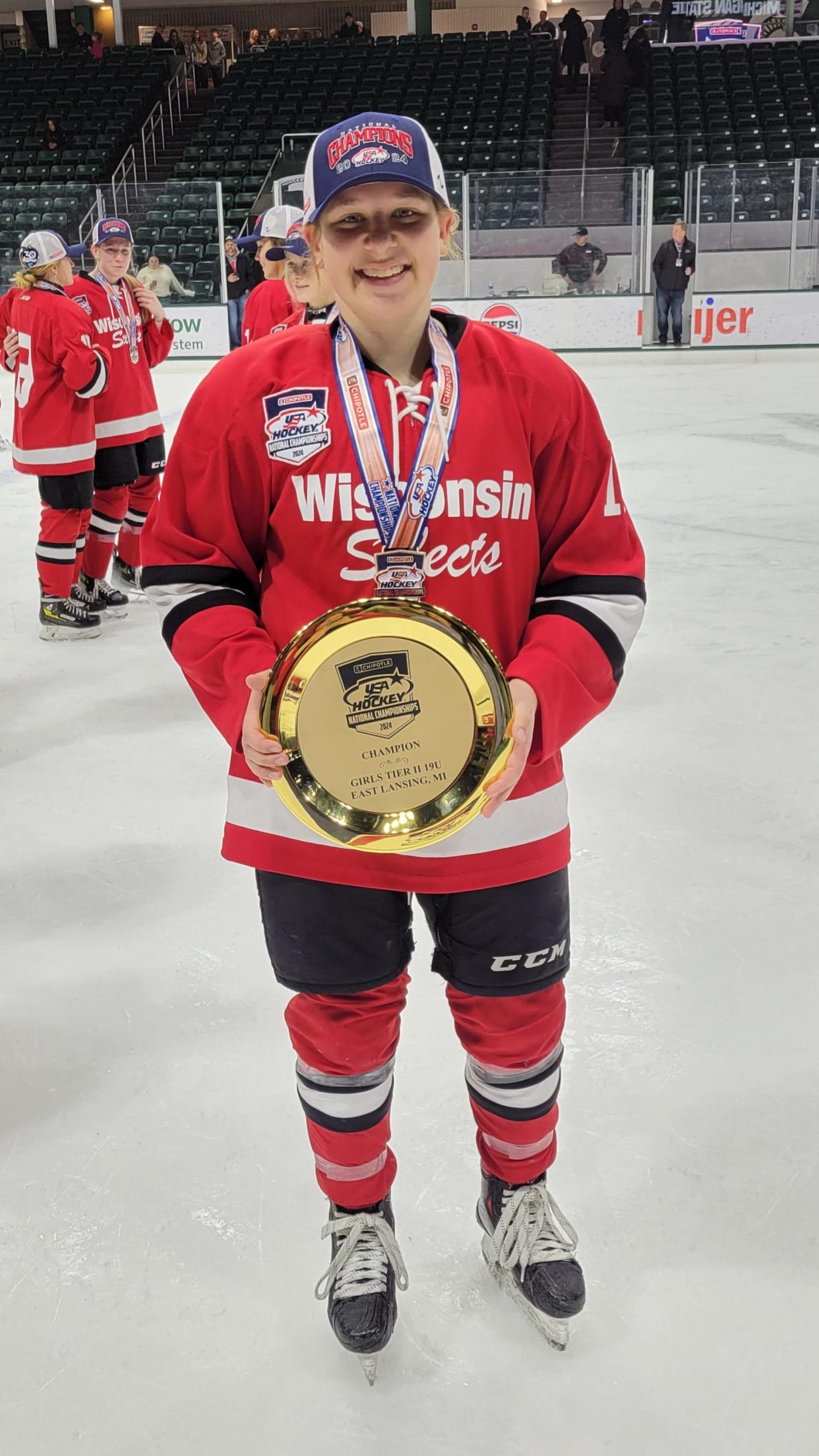 Kayla Dogs, a Sheboygan North sophomore, won the Tier II 2A USA Hockey National Championship last month with her club team, the Wisconsin Selects.