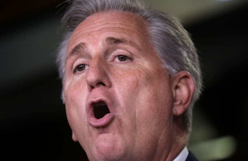 House Republican Leader Kevin McCarthy (R-CA) holds his weekly news conference at the U.S. Capitol