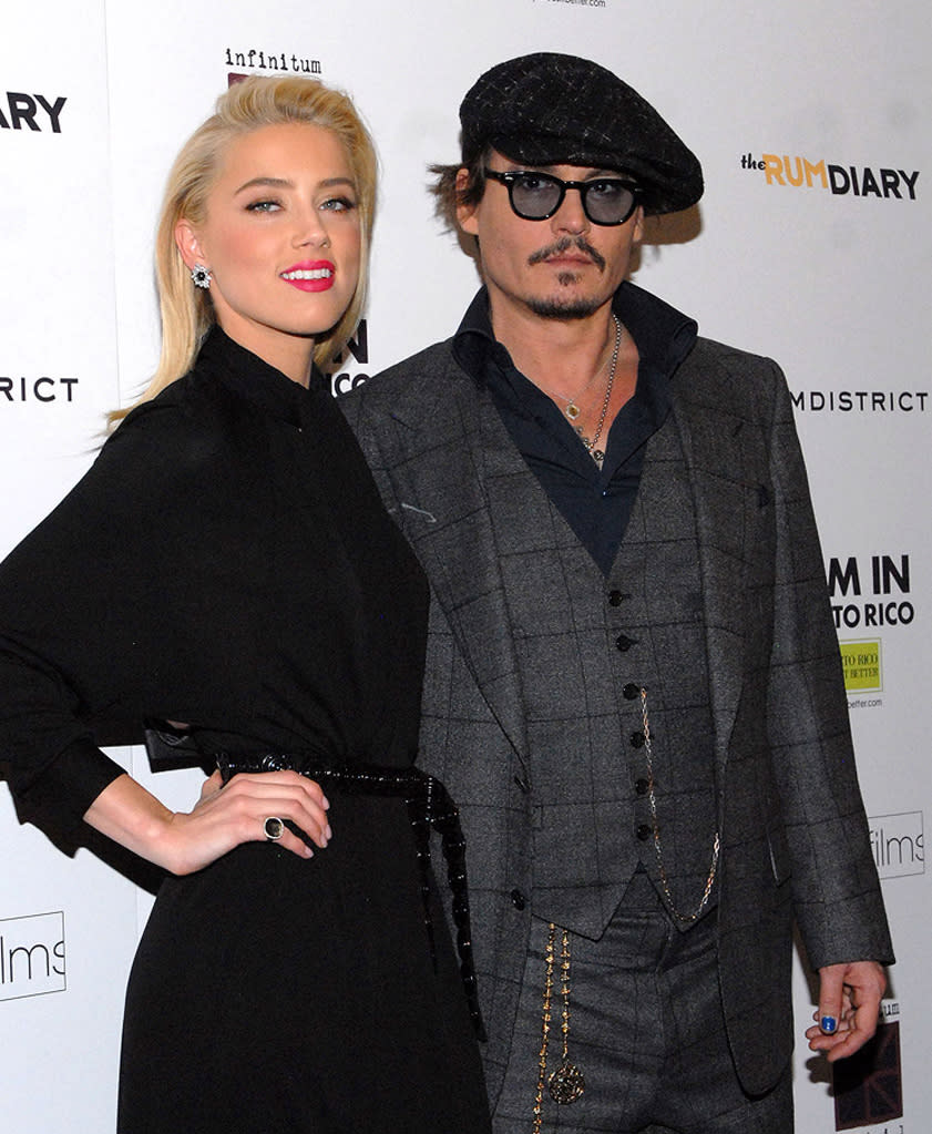 The Rum Diary NY Premiere 2011 Amber Heard Johnny Depp