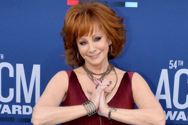 Country music legend Reba McEntire will sing the national anthem before Super Bowl LVIII on Sunday in Las Vegas. File Photo by Jim Ruymen/UPI