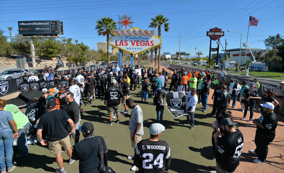 The Raiders land in Vegas in 2020. The NFL draft could land there too. (Photo by Sam Wasson/Getty Images)