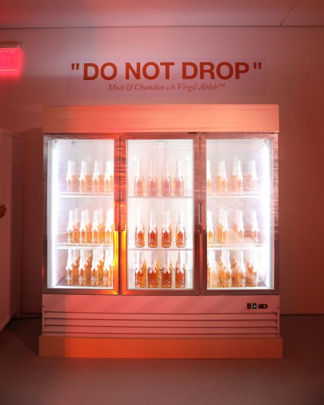 virgil abloh debuts limited edition moët & chandon champagne bottle