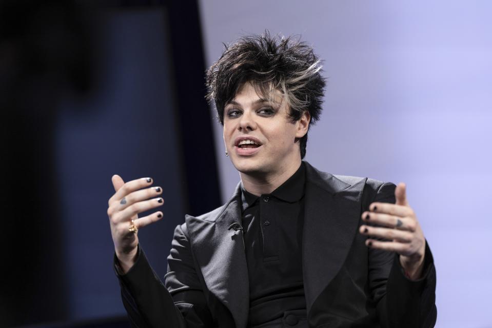 Yungblud is interviewed in by the Associated Press in London, Tuesday, March 19, 2024. (Photo by Vianney Le Caer/Invision/AP)