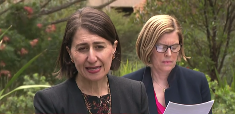 Premier Gladys Berejiklian has warned the state is on course for a substantial outbreak. Source: ABC