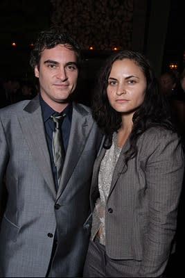 Joaquin Phoenix and Rain Phoenix at the New York premiere of Columbia Pictures' We Own the Night