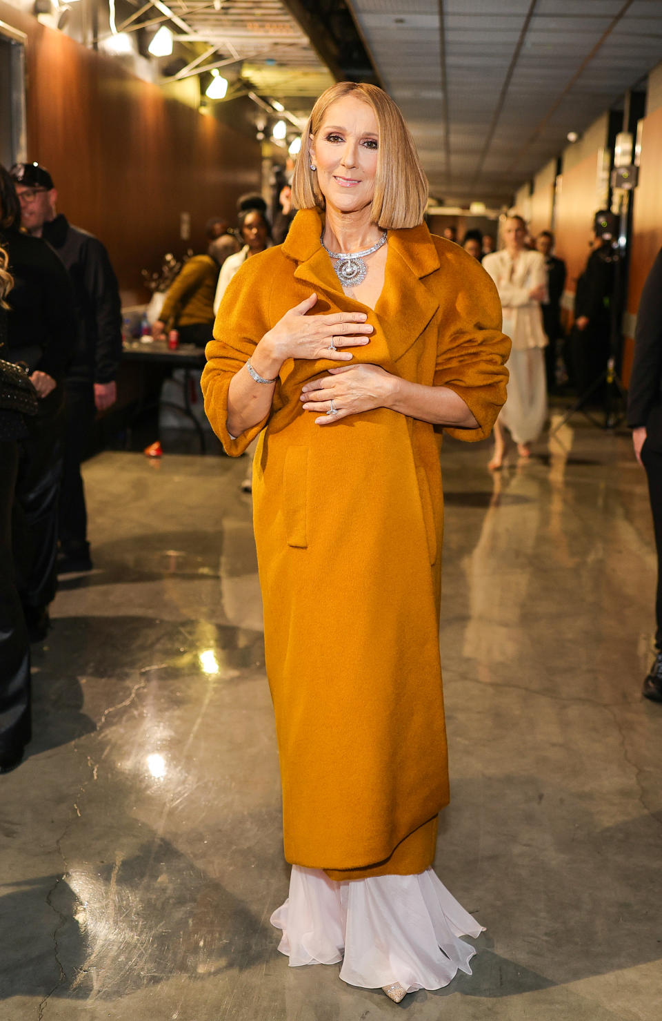 LOS ANGELES, CALIFORNIA - FEBRUARY 04: Céline Dion attends the 66th GRAMMY Awards at Crypto.com Arena on February 04, 2024 in Los Angeles, California. (Photo by Neilson Barnard/Getty Images for The Recording Academy)