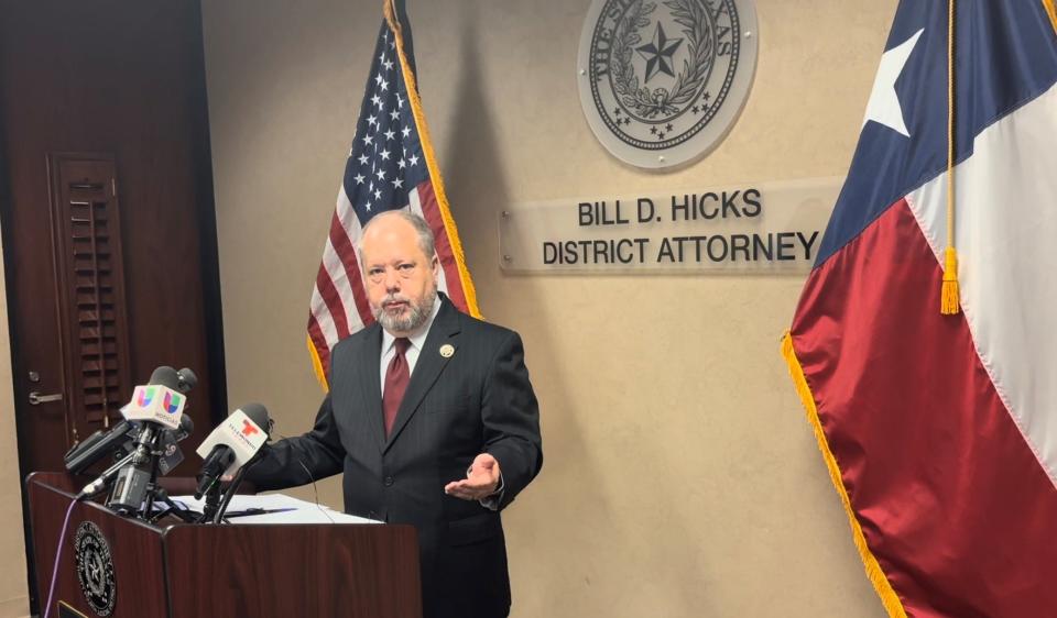El Paso District Attorney Bill Hicks speaks at a news conference Friday, March 22, 2024, about SB 4 and its possible impacts on El Paso and West Texas.