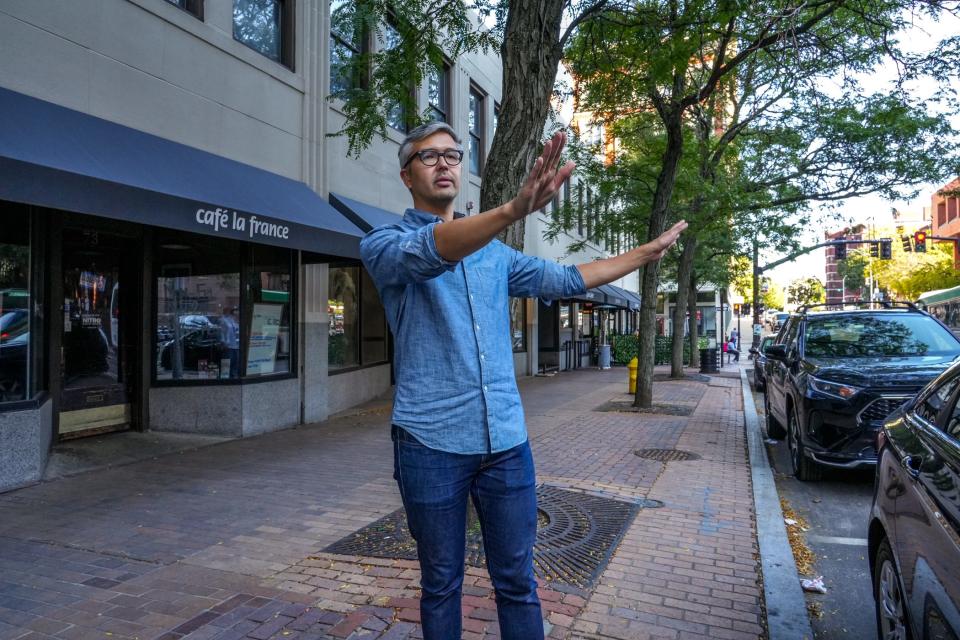 “I live in that neighborhood, around the corner from where it used to be," said artist Jeffrey Yoo Warren, standing on Empire Street, where Providence's Chinatown was once located. "I was kind of shocked that I lived here and did not know about it."