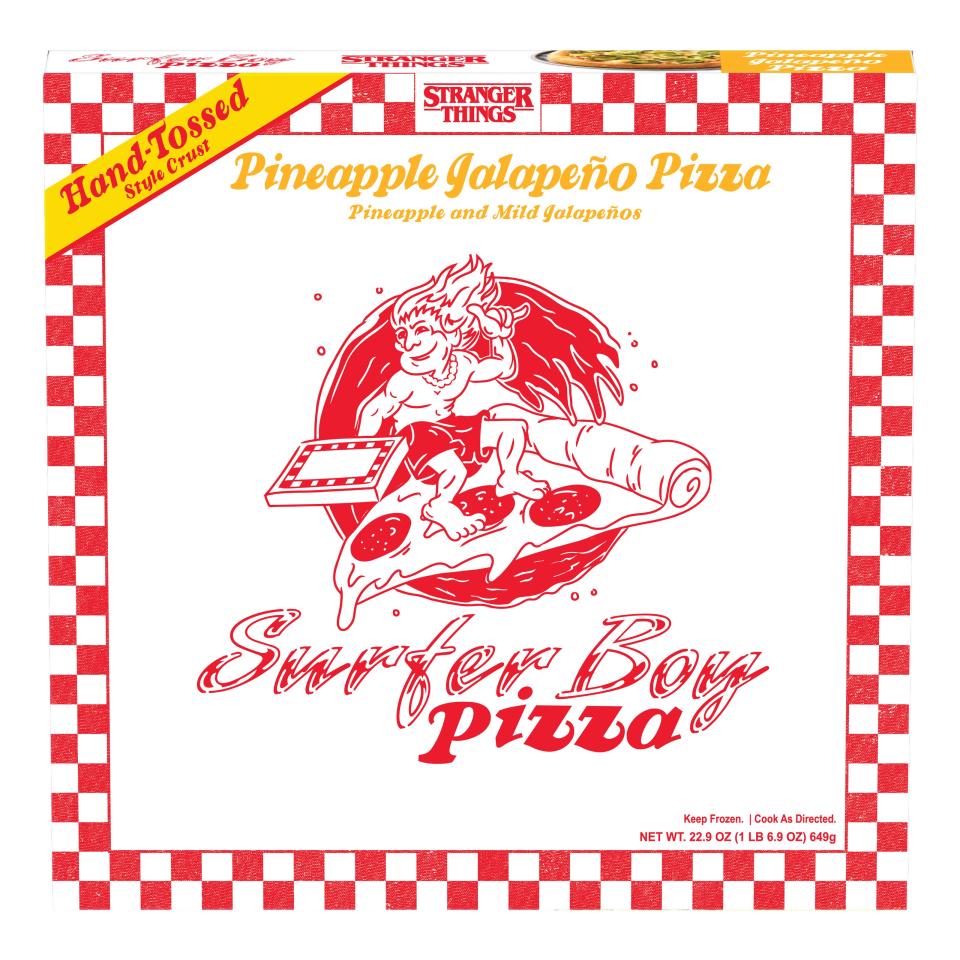 Milwaukee-based Palermo's Pizza produces a line of Surfer Boy Pizzas based on the pizzeria featured in "Stranger Things" season 4 on Netflix. The company created the pineapple jalapeno style pizza because of Surfer Boy delivery driver Argyle's belief that fruit on pizza is "gnarly."