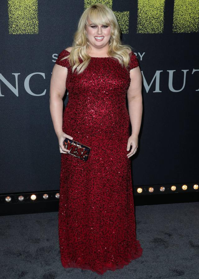 Rebel Wilson shows off her jaw-dropping figure in skintight PVC