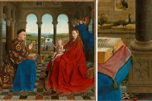 La Vierge du chancelier Rolin, de Jan van Eyck (vers 1390-1441), huile sur bois, vers 1435.  - Credit: