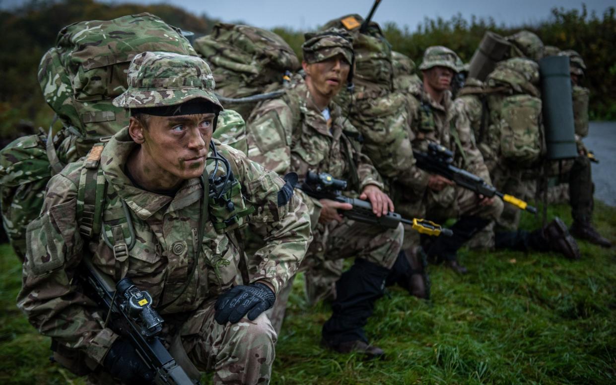 British Army soldiers taking part in the annual Cambrian Patrol exercise