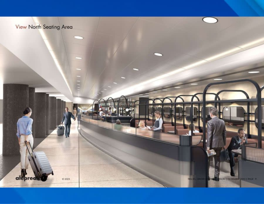 Rendering of the new Tracks Raw Bar & Grill set to open at Grand Central Madison (Credit: MTA)