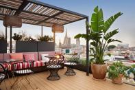 <p>This Barcelona hotel may be a mile from the beach (15 minutes on foot), but it’s worth it for its beaut of a rooftop, from which you’ll be able to admire many of the city sights. It’s in the buzzy Gothic Quarter, which has some of the best bars and restaurants in town. </p><p>The sandy shores may be calling, but the <a href="https://www.booking.com/hotel/es/kimpton-barcelona.en-gb.html?aid=2200764&label=barcelona-beach-hotels" rel="nofollow noopener" target="_blank" data-ylk="slk:Kimpton Vividora;elm:context_link;itc:0" class="link ">Kimpton Vividora</a> rooftop – and its pool, sun loungers and cocktails – will be doing its best to distract you. There are hand-painted tiles to admire and a Mediterranean menu to enjoy at Fauna, or watch the world go by over caffeine and cava at the street-facing Got Coffee & Cocktails. </p><p><a class="link " href="https://www.booking.com/hotel/es/kimpton-barcelona.en-gb.html?aid=2200764&label=barcelona-beach-hotels" rel="nofollow noopener" target="_blank" data-ylk="slk:CHECK AVAILABILITY;elm:context_link;itc:0">CHECK AVAILABILITY</a></p>