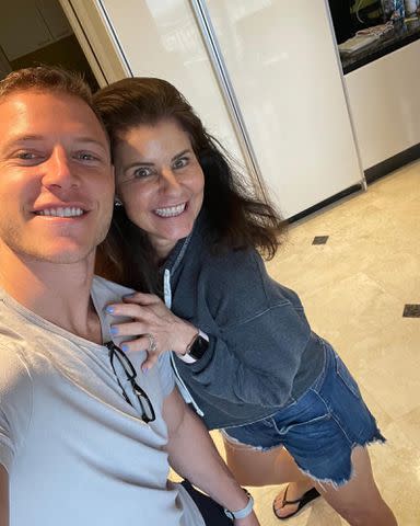 <p>Christian McCaffrey Instagram</p> Christian McCaffrey and his mom Lisa McCaffrey take a photo together.