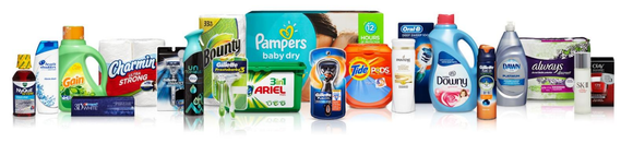 A picture of P&G's most popular products.