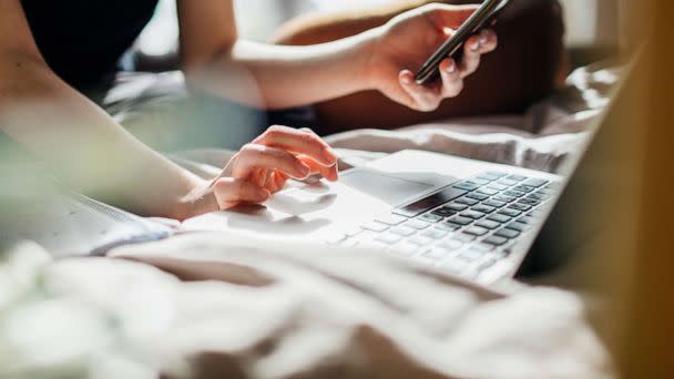 PHOTO: A person with a computer in an undated stock photo.  (STOCK PHOTO/Getty Images)