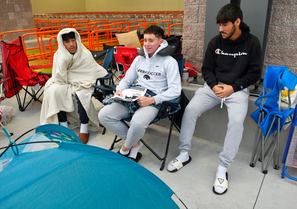 Among the first in line to get the Xbox bundle deals at the grand opening of the Melbourne-Viera Costco  were Yordan Torres, Conner Floyd and Yorgen Torres, Viera High School students and members of the soccer team. They arrived at the warehouse store around 1 a.m.