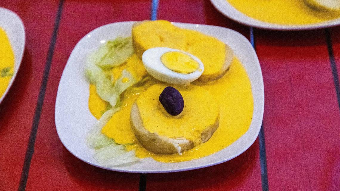 Papa a la huancaina, boiled Peruvian yellow potatoes in a cheesy sauce, were offered at Maty’s Authentic Peruvian Cuisine, which closed in February. Marcus Dorsey/mdorsey@herald-leader.com