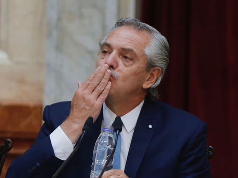 El presidente Alberto Fernández, en la apertura del período de sesiones ordinarias del Congreso