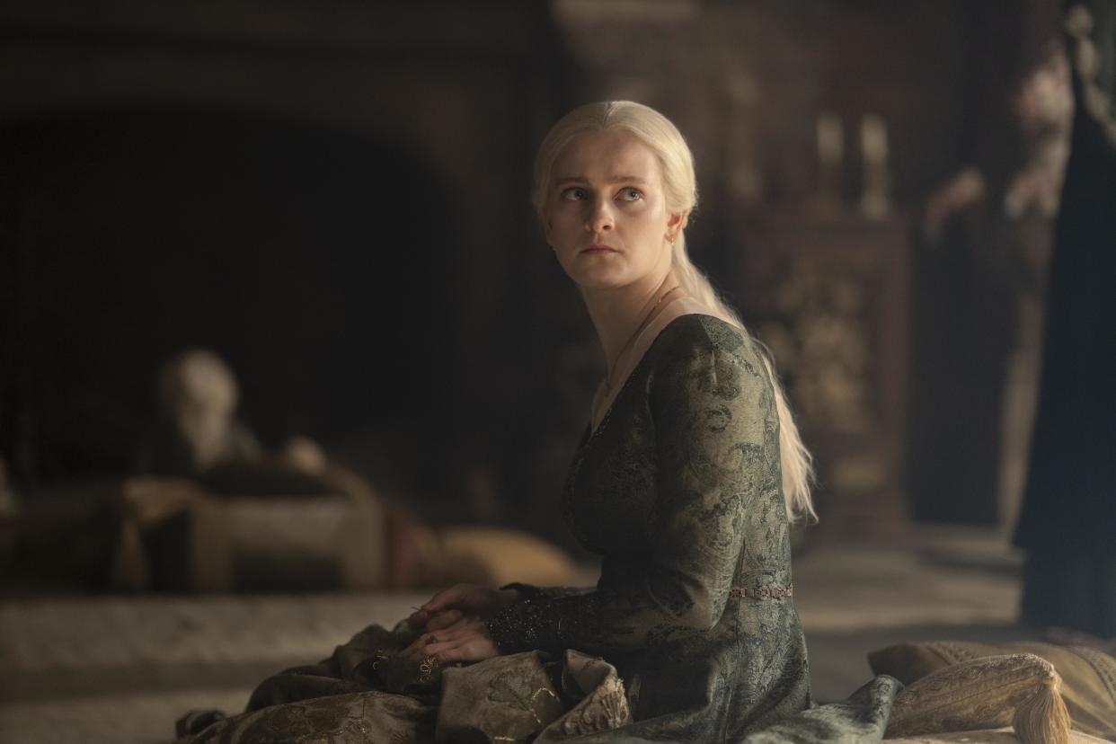 Phia Saban as Queen Helaena Targaryen in House of the Dragon season 2. (Sky)