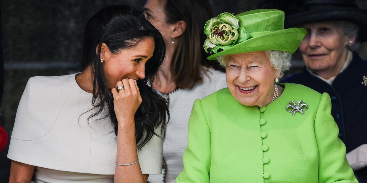 the duchess of sussex undertakes her first official engagement with queen elizabeth ii