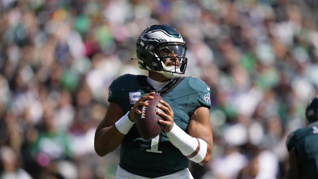 Hurts, undefeated Eagles looking dominant three games in - The San