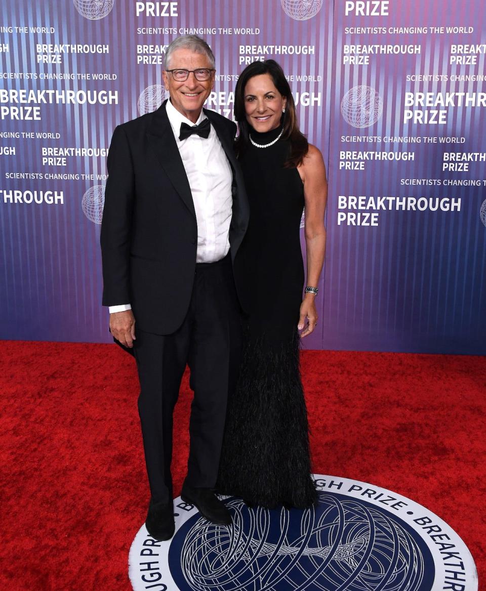 Bill Gates and  Paula Hurd attend the 2024 Breakthrough Prize Awards.