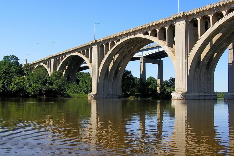 The Morris Goodkind Bridge crosses the Raritan River between Edison and New Brunswick.