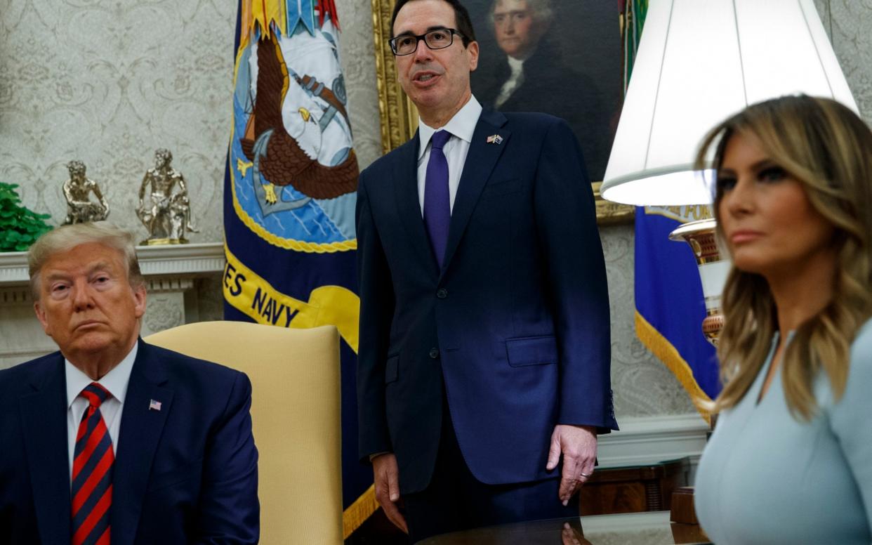 Treasury Secretary Steve Mnuchin announced fresh sanctions on Iran - AP