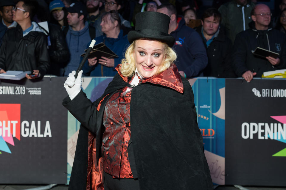 Daisy May Cooper attends the European film premiere of 'The Personal History of David Copperfield' at Odeon Luxe Leicester Square during the 63rd BFI London Film Festival Opening Night Gala on 02 October, 2019 in London, England. (Photo by WIktor Szymanowicz/NurPhoto via Getty Images)