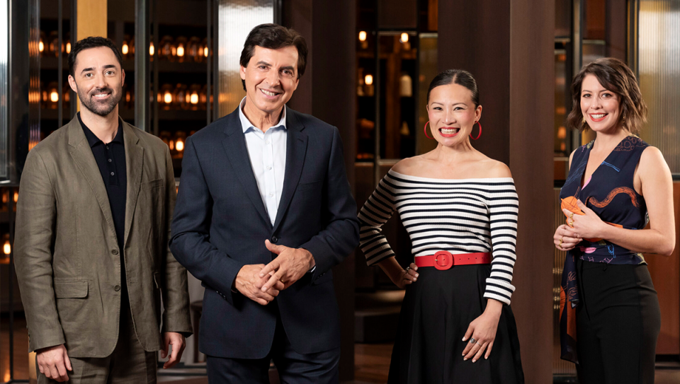 MasterChef Australia judges Andy Allen, Jean-Christophe Novelli, Poh Ling Yeow and Sofia Levin.