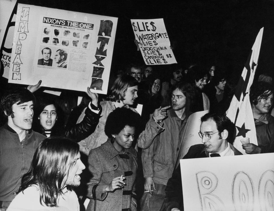 UNITED STATES - JANUARY 30:  Demonstration Against Nixon At Washington In Usa On January 30Th 1974  (Photo by Keystone-France/Gamma-Keystone via Getty Images)