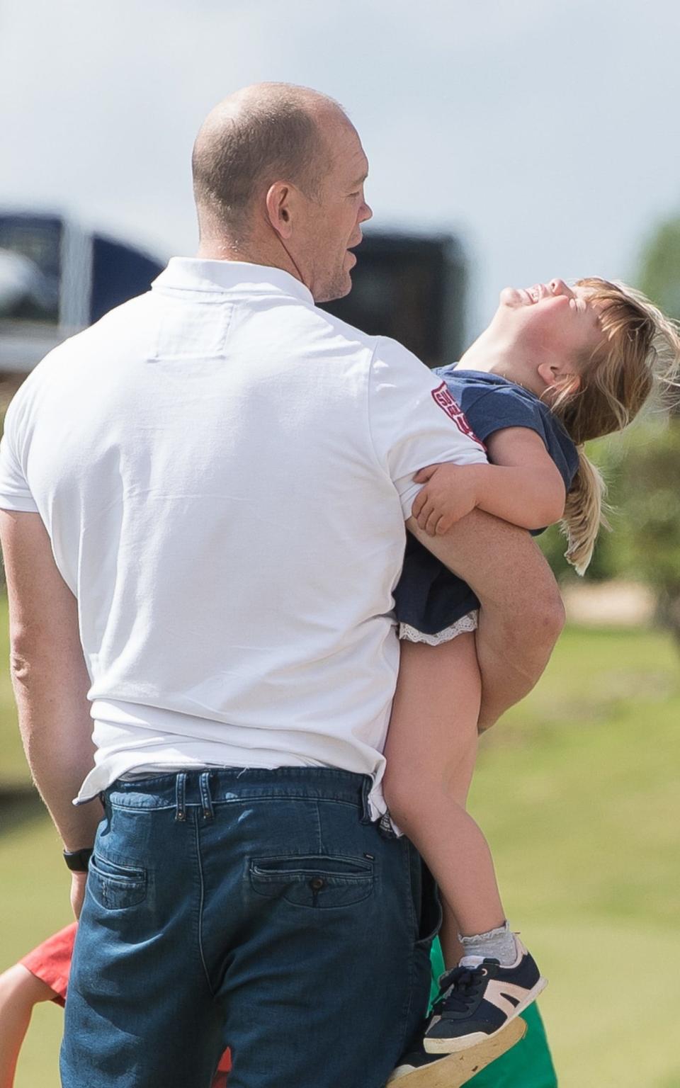 Mike with three-year-old Mia - Credit:  Samir Hussein