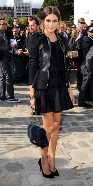 <b>Olivia Palermo</b><br><br>Not content with looking stylish at <a href="http://uk.lifestyle.yahoo.com/photos/this-week-s-10-best-dressed-celebrities-7-14-sept-slideshow/olivia-p-photo-1347631168.html" data-ylk="slk:New York;elm:context_link;itc:0;sec:content-canvas;outcm:mb_qualified_link;_E:mb_qualified_link;ct:story;" class="link  yahoo-link">New York </a>and <a href="http://uk.lifestyle.yahoo.com/photos/this-week-s-10-best-dressed-celebrities-14-21-sept-slideshow/olivia-palermo-photo-1348238448.html" data-ylk="slk:London;elm:context_link;itc:0;sec:content-canvas;outcm:mb_qualified_link;_E:mb_qualified_link;ct:story;" class="link  yahoo-link">London</a> fashion weeks, the ex-<i>The City</i> star joined Jennifer at Paris Fashion Week. She wore a chic, all-black Christian Dior outfit for the designer’s SS13 show.<br>