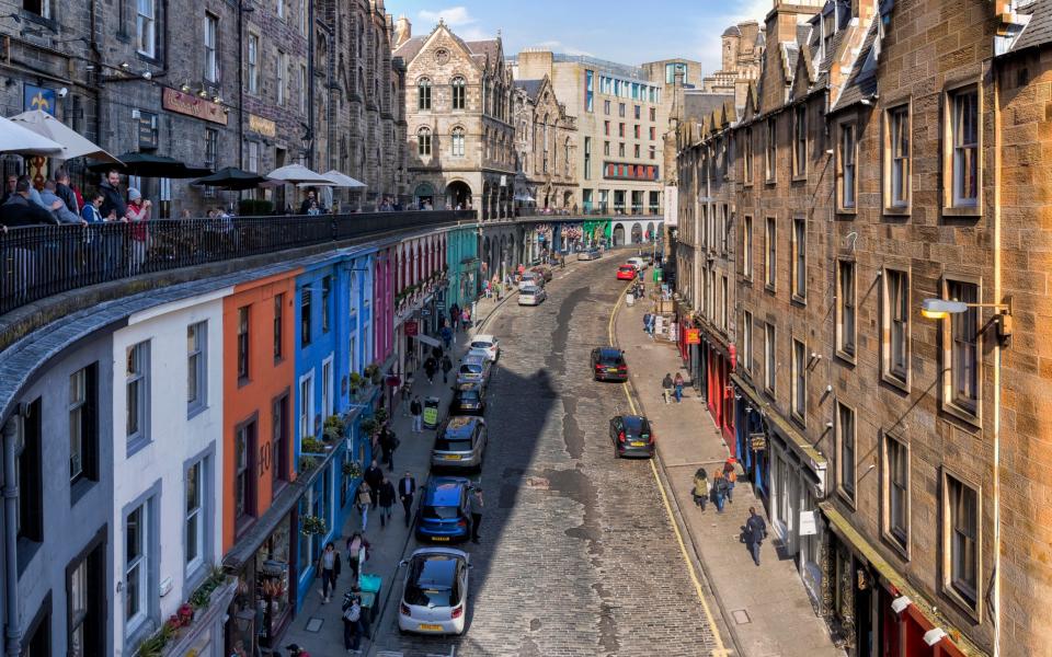 victoria street edinburgh christmas shopping travel - Getty