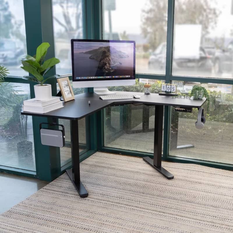 Mount-It L-Shape Standing Corner Desk