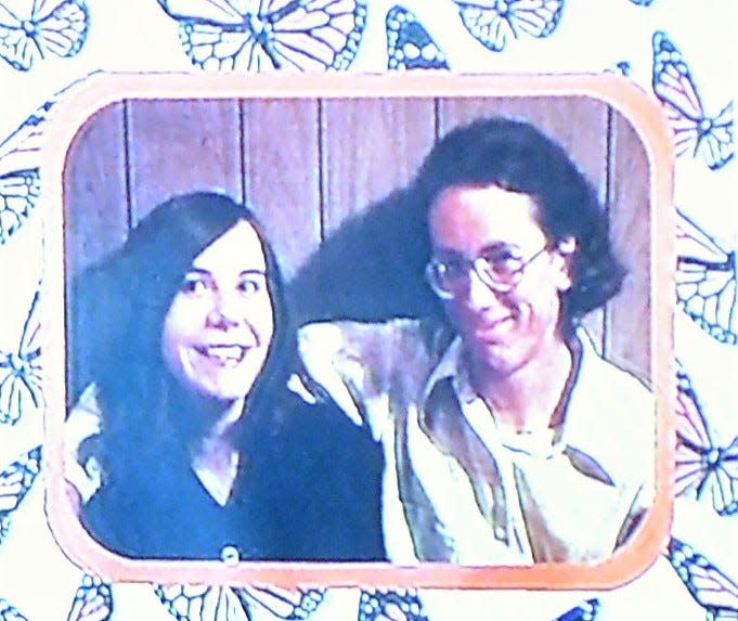 A photo of Ellen Matheys and David Schuldes from the spring of 1976, part of a scrapbook page shown to the jury Tuesday, July 20 during the double murder trial of Raymond Vannieuwenhoven in Marinette County Circuit Court. The photo was taken around the time of the Green Bay couple's engagement, said Matheys' friend Lynn Baumgartner.