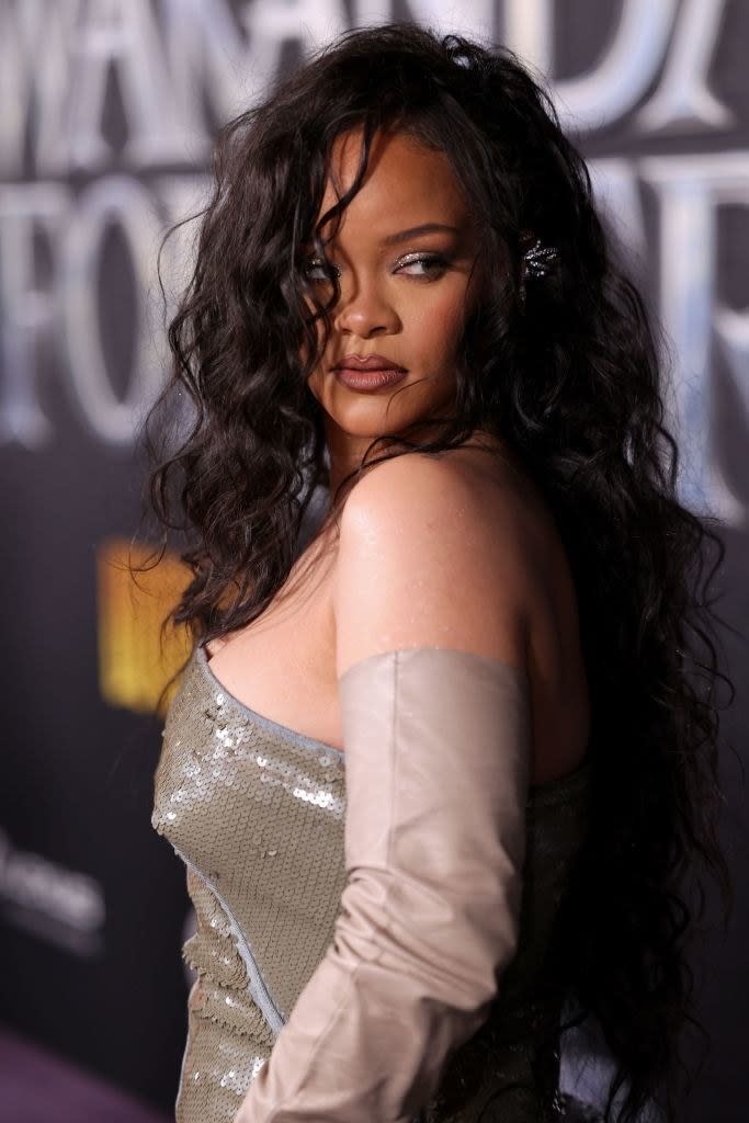 Close-up of Rihanna