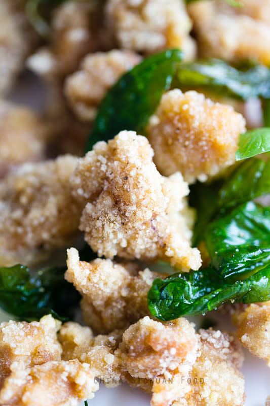 <p>China Sichuan Food</p><p>Taiwanese salt and pepper chicken (also known as basil peppercorn chicken or <em>yan su ji</em>) comes as delicate pieces of crisp, herby goodness that make an ideal party snack and pair perfectly with a cold beer. </p><p><strong>Get the recipe: <a href="http://www.chinasichuanfood.com/taiwanese-salt-and-pepper-chicken-yan-su-ji/" rel="nofollow noopener" target="_blank" data-ylk="slk:Taiwanese Salt & Pepper Chicken;elm:context_link;itc:0;sec:content-canvas" class="link rapid-noclick-resp">Taiwanese Salt & Pepper Chicken</a></strong></p>