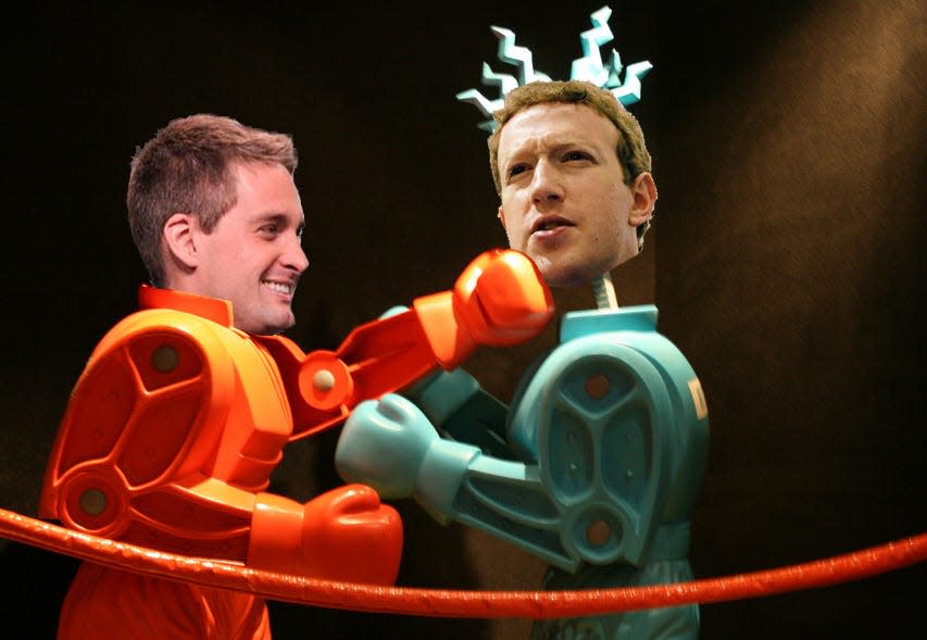 evan spiegel mark zuckerberg