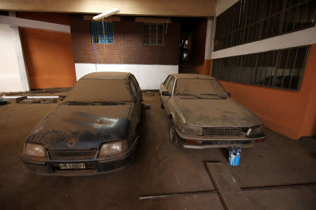 Abandoned cars of last Eritrean Ambassador to Ethiopia are seen during a inauguration ceremony marking the reopening of the Eritrean embassy in Addis Ababa, Ethiopia July 16, 2018. REUTERS/Tiksa Negeri