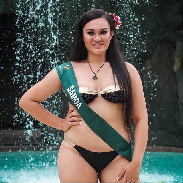 Rebecca Sang-Yumrepresenta a Samoa en Miss Tierra, y defiende el derecho de competir con figuras de tallas grandes. <a href="https://www.instagram.com/missearthsamoa/" rel="nofollow noopener" target="_blank" data-ylk="slk:Foto: Rebecca Sang-Yum/Instagram;elm:context_link;itc:0;sec:content-canvas" class="link ">Foto: Rebecca Sang-Yum/Instagram</a>