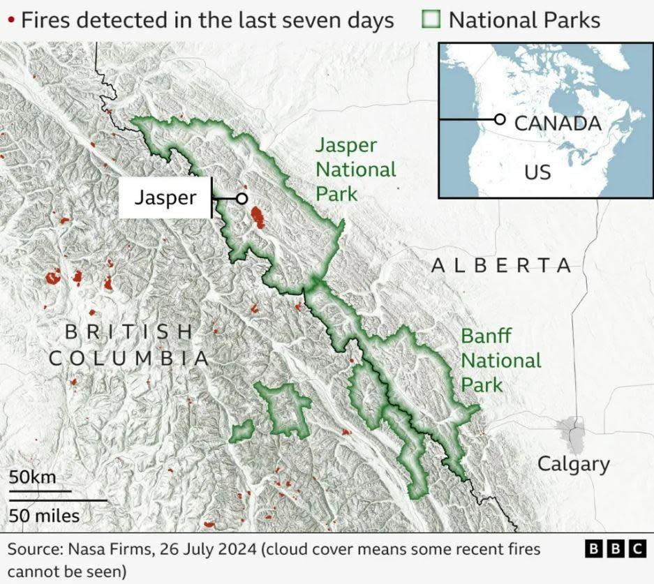 A graph of the area